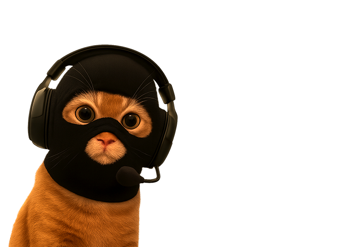 Cat with mask character